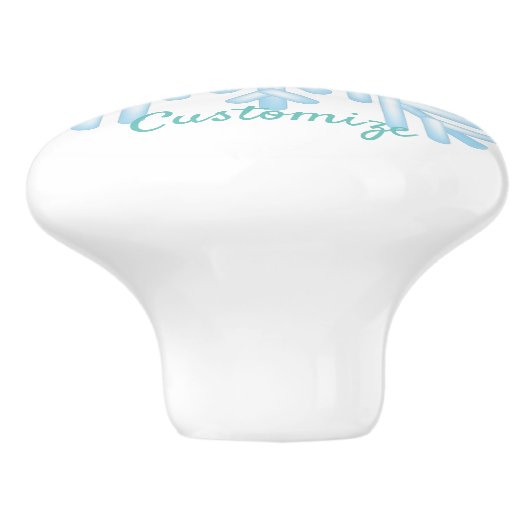 Happy Snowflake Emoticon Thunder_Cove Keramische Knop (Zijkant)