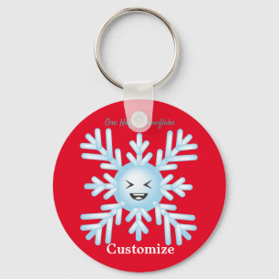 Happy Snowflake Emoticon Thunder_Cove Sleutelhanger
