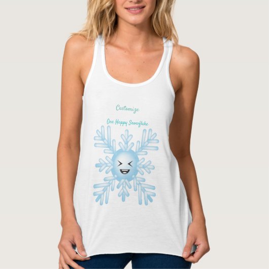 Happy Snowflake Emoticon Thunder_Cove Tanktop (Voorkant)