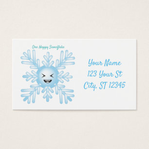 Happy Snowflake Emoticon Thunder_Cove Visitekaartje