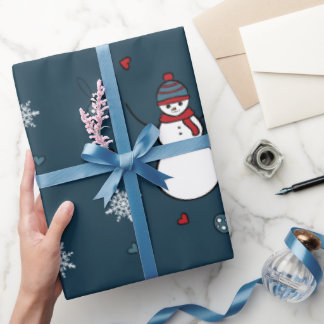 Happy Snowman Cadeaupapier