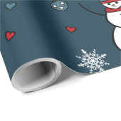 Happy Snowman Cadeaupapier (Rol Hoek)