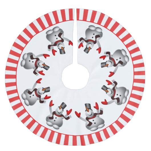 Happy Snowman Christmas Cheer Kerstboom Rok (Voorkant)