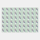 Happy Snowman dans le papier d'enveloppement de la (Devant)