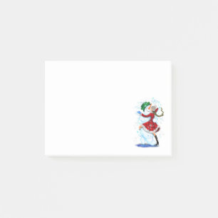 Happy Snowman en Girl Dance Tango Kerstmis Post-it® Notes