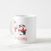 Happy Snowman et Penguin, Christmas Holiday Mug (Devant gauche)