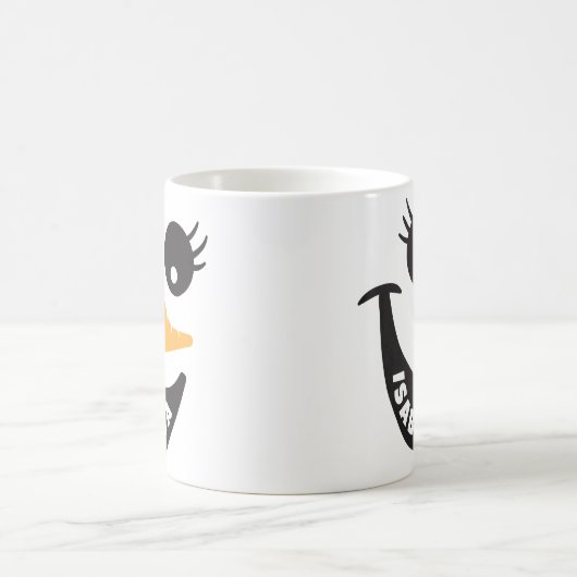 Happy Snowman Face Hot Chocolate Custom Gift Mok (Center)