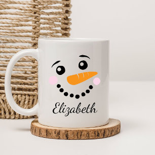Happy Snowman Face Koffiemok