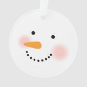 Happy Snowman Face Ornament (voorkant)