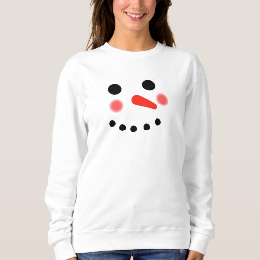 Happy Snowman Face Trui (Voorkant)