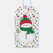 Happy Snowman Gift Label Cadeaulabel (Voorkant)