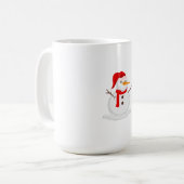 Happy Snowman in a Santa Hat Koffiemok (Voorkant links)