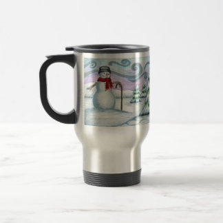 Happy Snowman Joyeuses Fêtes Voyage Mug