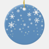 Happy Snowman Keramisch Ornament (Achterkant)