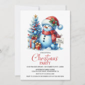 Happy Snowman kerstfeest Kaart (Voorkant)