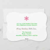 Happy Snowman Kerstfeestdag Feestdagenkaart (Achterkant)