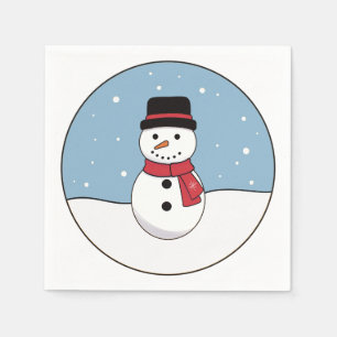 Happy Snowman Kerstfeestdag Servet