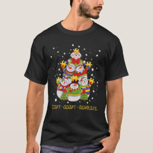 Happy Snowman Kerstmis accepteren Advocate Supp aa T-shirt