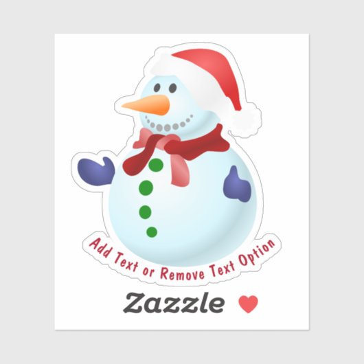 Happy Snowman Kerstmis Sticker (Vel)