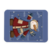 Happy Snowman Magneet (Horizontaal)