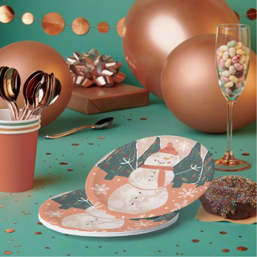 Happy Snowman Paper Bord (Multi)