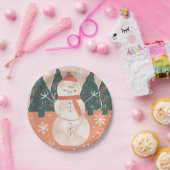 Happy Snowman Paper Bord (Feest)