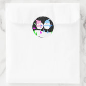 Happy Snowman Round Sticker (Sac)