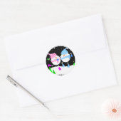 Happy Snowman Round Sticker (Enveloppe)