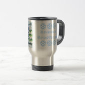 Happy Snowman Seasons Greetings Travel Mug Reisbeker (Voorkant rechts)