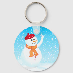 Happy Snowman Sleutelhanger
