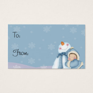Happy Snowman - Tags cadeaux de vacances