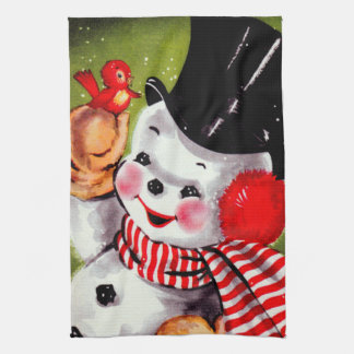 Happy Snowman Theedoek