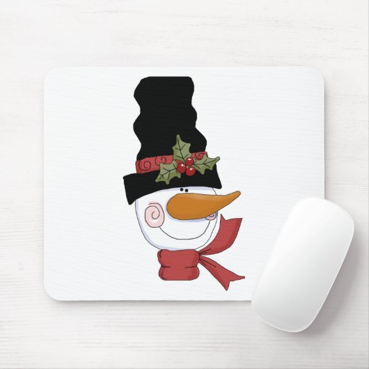 Happy Snowman Tshirts en Gifts Muismat (Met muis)