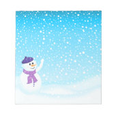 Happy Snowman Winter Notitieblok (Voorkant)