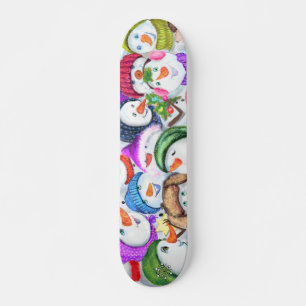 Happy Snowmans Kerst Skateboard