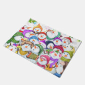Happy Snowmans kerstfeest Funny Doormat Deurmat (Schuin)