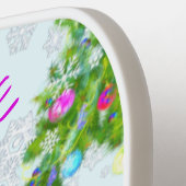 Happy Snowmans kerstfeest Pickleball Paddle (Links Detail)