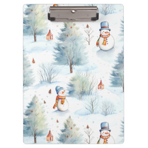 Happy Snowmen Pattern Klembord