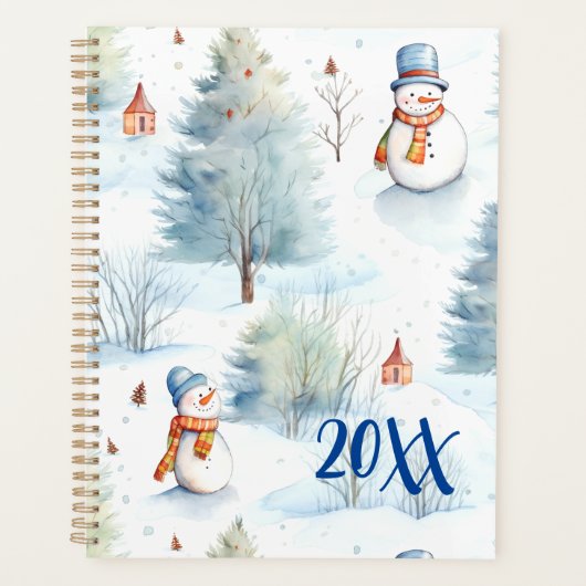 Happy Snowmen Pattern Planner (Voorkant)