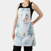 Happy Snowmen Pattern Schort (Insitu)