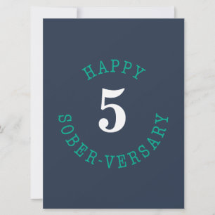 Happy Sober-herdenkingskaart Kaart
