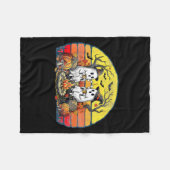 Happy Soky Camng Crew Halloween Campfire Fleece Deken (Voorkant (Horizontaal))