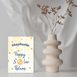 Happy Solar Return Astrology Birthday  Drieluik Wenskaart