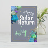 Happy Solar Return Astrology Custom Birthday Kaart (Staand voorkant)