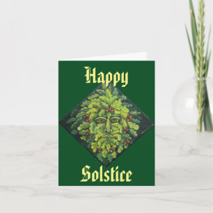 Happy Solstice Green Man Kaart