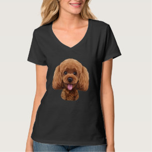 Happy Speelgoed Poedel Hond Glimlachend Gezicht T-shirt