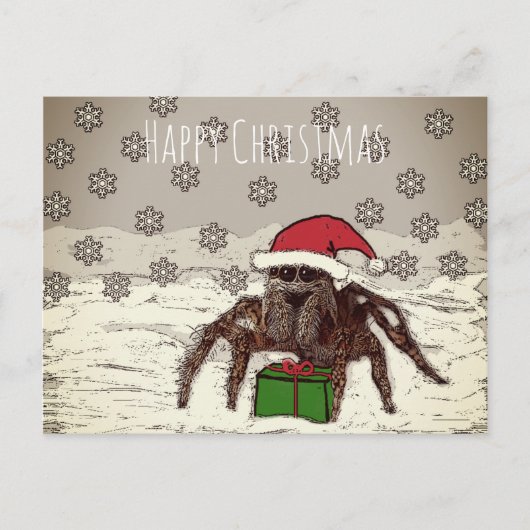 Happy Spider-kerstBriefkaart Briefkaart (Voorkant)