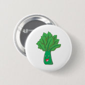 Happy Spinach Vegetable Cartoon Ronde Button 5,7 Cm (Voorkant /achterkant)