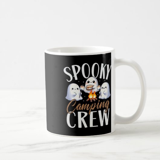 Happy Spooky Camping Crew Halloween Campfire 2024 Koffiemok (Rechts)