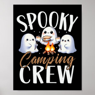 Happy Spooky Camping Crew Halloween Campfire 2024 Poster